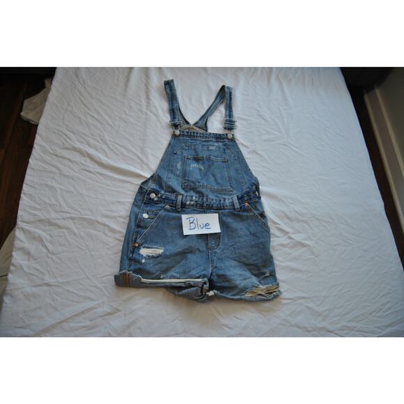 Wild Fable Overalls Shorts Blue Jean Small - Picture 10 of 10